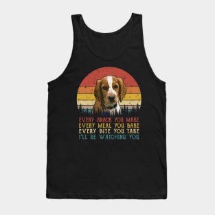 Vintage Every Snack You Make Every Meal You Bake Welsh Springer Spaniel Tank Top
